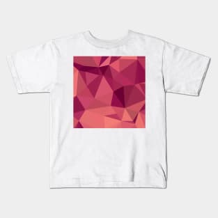 Deep Cerise Purple Abstract Low Polygon Background Kids T-Shirt